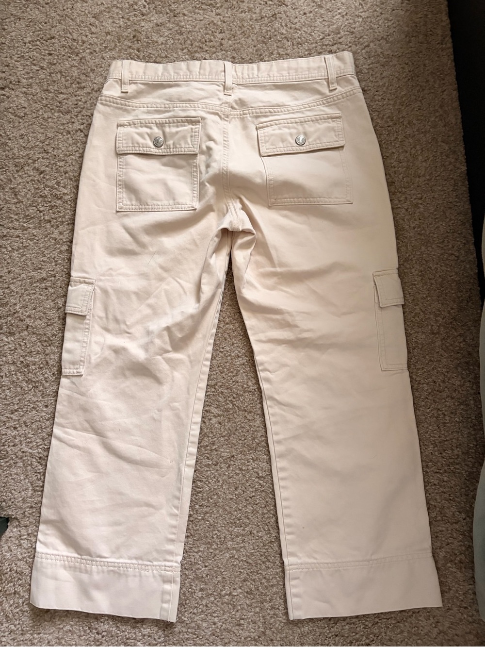GAP Women's Cream Cargo Boot Cut Pants